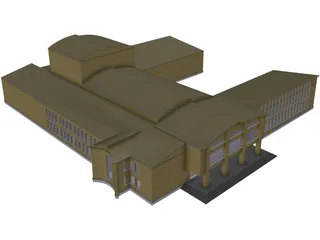 High School 3D Model preview