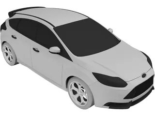 Ford Focus ST (2012) 3D Model preview