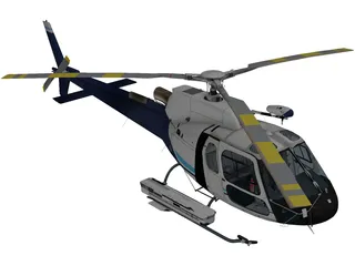 Eurocopter AS-350 3D Model preview
