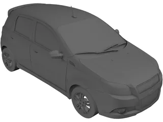 Chevrolet Aveo Hatchback 3D Model preview