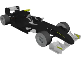 Brawn BGP 001 3D Model preview
