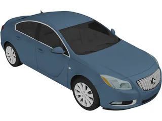 Buick Regal CXL (2011) 3D Model preview
