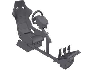 Gamer Race Seat 3D Model preview