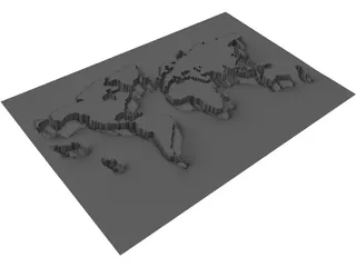 Earth Map 3D Model preview