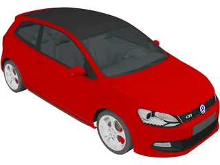 Volkswagen Polo GTi (2011) 3D Model preview