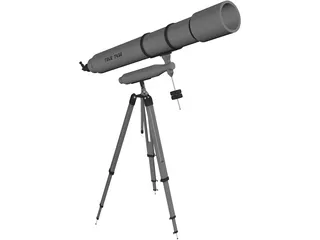 Potable Telescope T430 3D Model preview