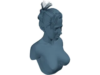Female Torso Head 3D Model preview