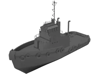 Sydney Tug Boat 3D Model preview