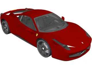 Ferrari 458 Italia 3D Model preview