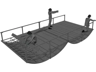 Ponton Bridge PMP 3D Model preview