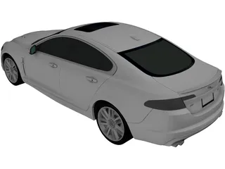 Jaguar XFR (2009) 3D Model preview
