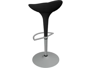 High Barstool 3D Model preview