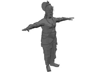 Indian King 3D Model preview