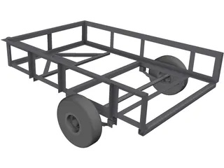 Trailer Utility 4x6 3D Model preview