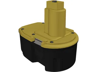DeWALT 14.4v Battery 3D Model preview