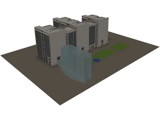 Ecology Commerce Building 3D Model preview