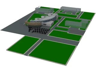 Circular Glistens Leisure Center 3D Model preview
