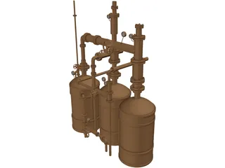 Fluid Transfer System 3D Model preview