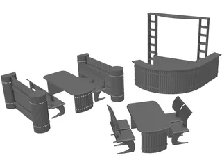 Baranya Rack Cafe 3D Model preview