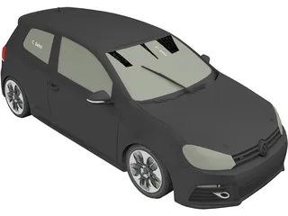 Volkswagen Golf VI GTR 3D Model preview