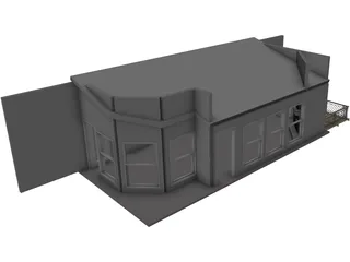 Beach House 3D Model preview