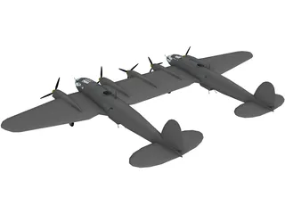 Heinkel He 111Z 3D Model preview