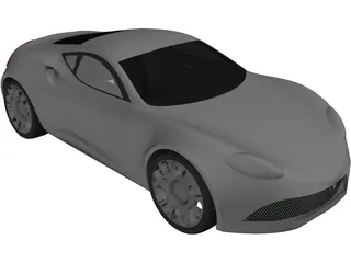 Sports Car Concept 3D Model preview