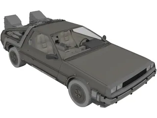 DMC DeLorean (1980) 3D Model preview
