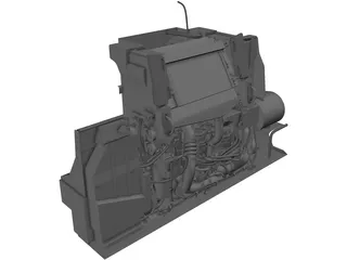 Durmax Turbo Diesel 6.6 Engine 3D Model preview