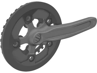 Race Face Turbine Right Crank 3D Model preview
