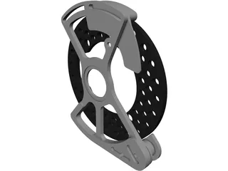 MTB Chain Guide 3D Model preview