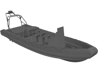 Rigid Inflatable Boat 3D Model preview