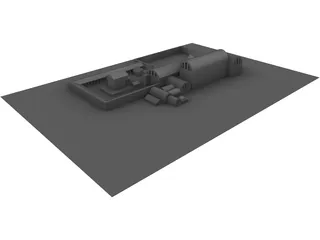 Roman Bath House and Temple 3D Model preview