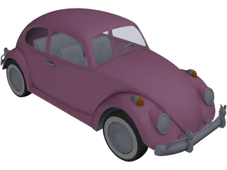 Volkswagen Beetle (1963) 3D Model preview
