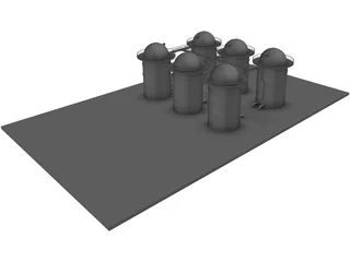 Silos Complex 3D Model preview