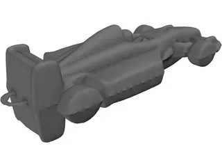 Keyholder Chrome F1 3D Model preview
