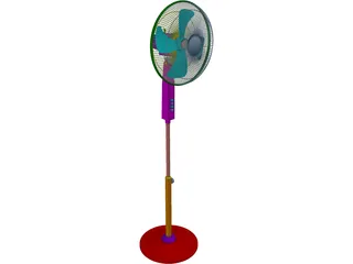 Leggy Fan 3D Model preview
