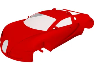 Bugatti Veyron Body 3D Model preview