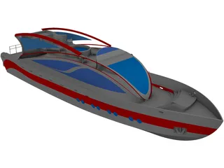 Super Yacht 34M 3D Model preview