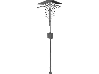 Street Lamp Solarcell 3D Model preview