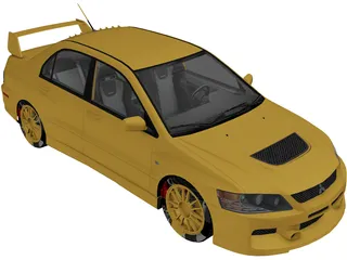 Mitsubishi Lancer Evolution IX MR (2005) 3D Model preview