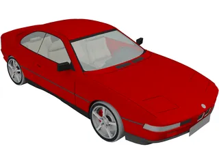 BMW 850i 3D Model preview