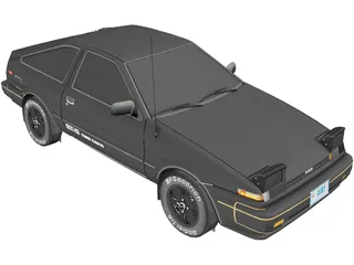 Toyota Corolla GT-S AE86 (1983) 3D Model preview
