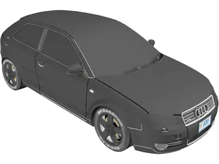 Audi A3 3.2 Quattro (2005) 3D Model preview