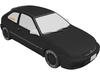 Honda Civic CXi 6th (1995) 3D Model preview