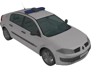 Renault Megane Police 3D Model preview