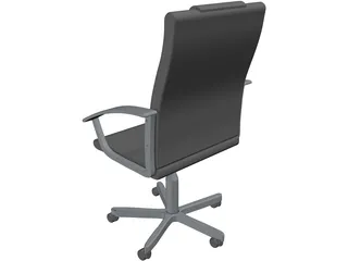 Leather Office Chair 3D Model preview
