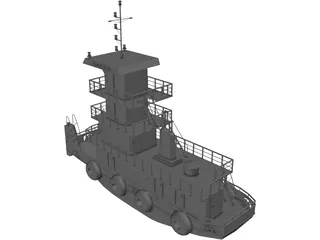 Empurrador Naval Norte 3D Model preview