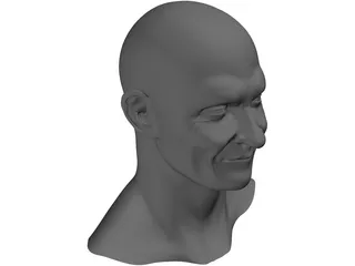 Old Man Face 3D Model preview