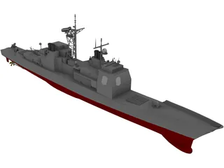 Ticonderoga Class Cruiser 3D Model preview